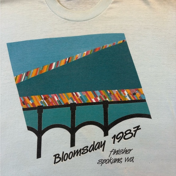 Vintage 80s Nike Bloomsday Race T-shirt Large - Picture 4 of 9